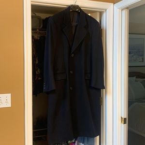 MOVING SALE: Classic Navy overcoat, wool/cashmere.